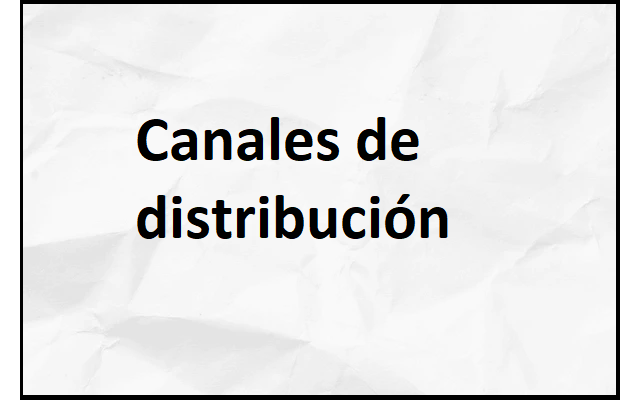 canales de distribución