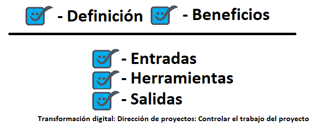 controlar el trabajo del proyecto