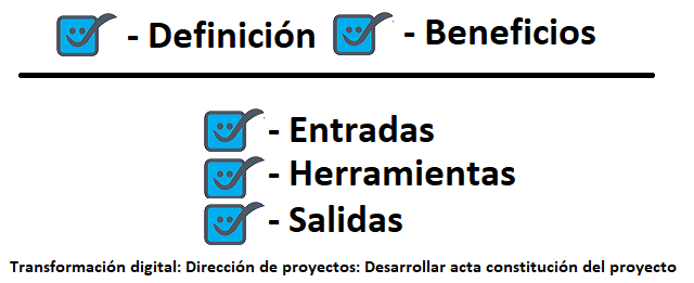 desarrollar el acta de constitución del proyecto